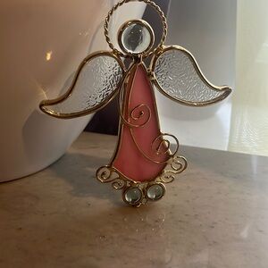 Gold tone Stained Glass Angel
Sun catcher Ornaments - Glass